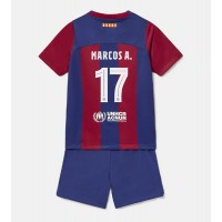 Maglie da calcio Barcelona Marcos Alonso #17 Prima Maglia Bambino 2023-24 Manica Corta (+ Pantaloni corti)